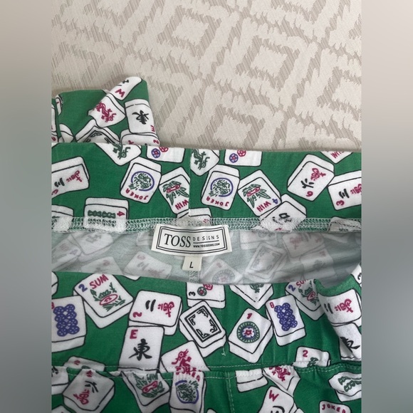 Toss Designs DREAMING OF MAHJONG PAJAMAS Set Rayon Blend Soft  Size Large - Picture 6 of 9